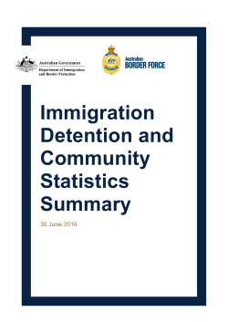 Immigration Detention Statistics for 30 June 2016