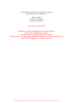 Evidentiality, inferentiality, and speaker`s attitude