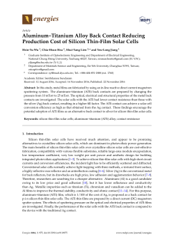 Aluminum&ndash;Titanium Alloy Back Contact Reducing