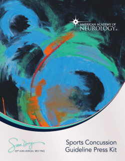 Sports Concussion Guideline Press Kit