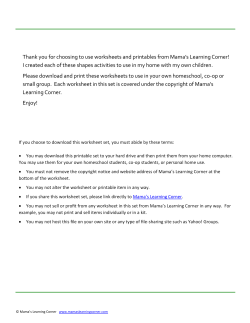 Printable Shapes Worksheet Packet