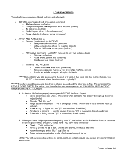 LOS PRONOMBRES The rules for ALL pronouns