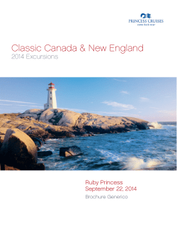 Princess Cruises I Crucero a Canad&aacute; y Nueva Inglaterra: Excursiones