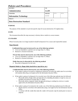 Data Destruction Standard