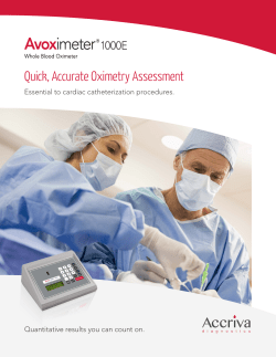 Avoximeter 1000E Brochure (Accriva) (English)