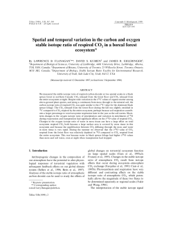 Spatial and temporal variation in the carbon and