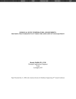 Surgical Suite Temperature and Humidity
