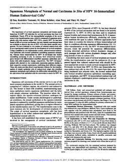 Squamous Metaplasia of Normal and Carcinoma