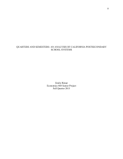 QUARTERS AND SEMESTERS