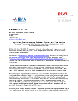 Improving Communication Between Doctors and Pharmacists