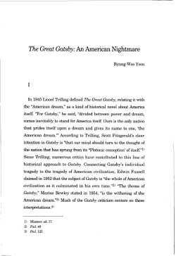 The Great Gatsby: An American Nightmare - S