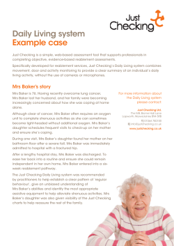 Daily Living system Example case