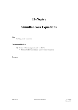 simultaneous equations