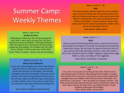 Summer Camp: Weekly Themes - Great Beginnings Montessori