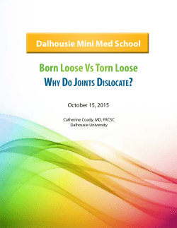 Born Loose Vs Torn Loose - Dalhousie Medical School