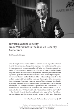 Towards Mutual Security: From Wehrkunde to the Munich Security