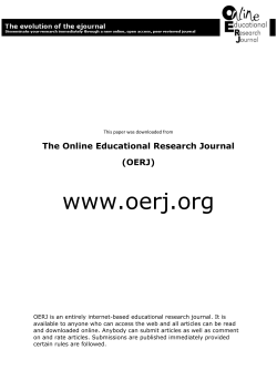 Read it - Online Educational Research Journal