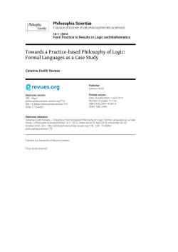 Towards a Practice-based Philosophy of Logic: Formal Languages