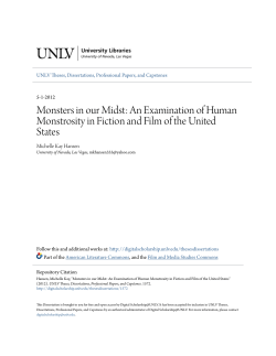 Monsters in our Midst: An Examination of Human Monstrosity in