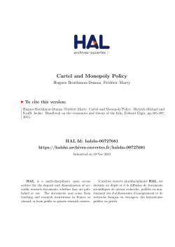 Cartel and Monopoly Policy - Hal-SHS