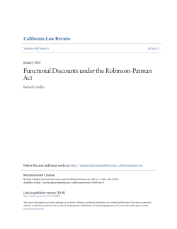 Functional Discounts under the Robinson