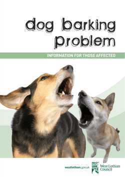 Dog barking information for complainants