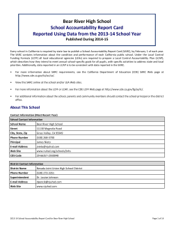 Bear River High School School Accountability Report Card
