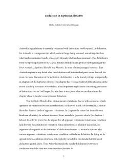 Deduction in Sophistici Elenchi 6