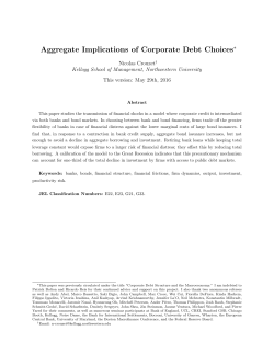 Aggregate Implications of Corporate Debt Choices
