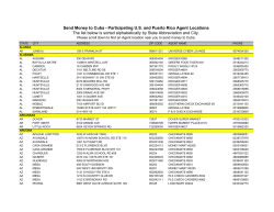 Send Money to Cuba - Participating U.S. and Puerto Rico Agent