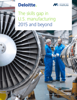 The Skills Gap in U.S. Manufacturing