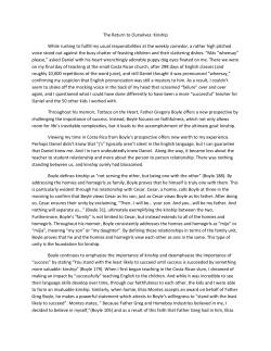 The Return to Ourselves: Kinship While rushing to fulfill my usual