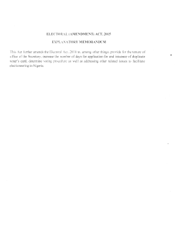 Electoral (Amendment) Act, 2015