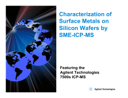 Characterization of Surface Metals on Silicon Wafers by
