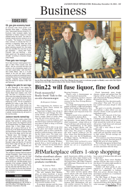Bin22 will fuse liquor, fine food