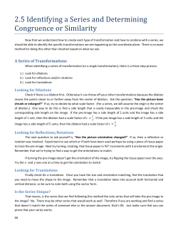 2.5 Identifying a Series and Determining Congruence or Similarity