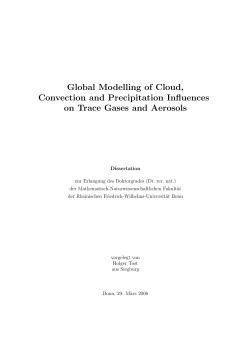 Global Modelling of Cloud, Convection and Precipitation Influences