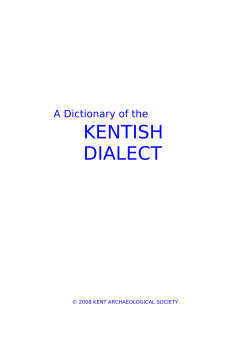 kentish dialect - Kent Archaeological Society