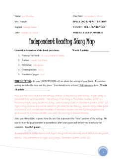 IR Story Map SAMPLE of how to fill it out