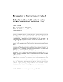 Introduction to Discrete Element Methods