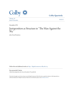 Juxtaposition as Structure in "The Man Against the Sky"