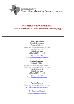 Millennial Wine Consumers: Attitudes towards Alternative Wine
