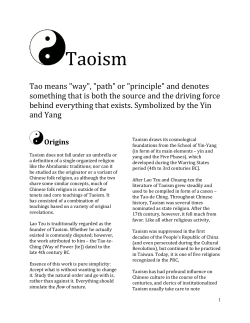 Taoism - bayareaacademy.org