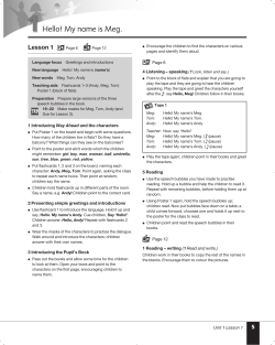 Hello! My name is Meg. - Macmillan Young Learners