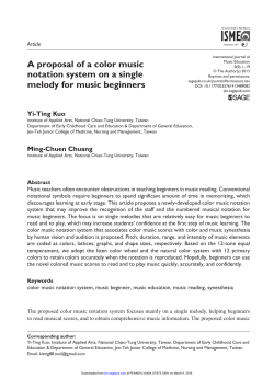 A proposal of a color music notation system on a single