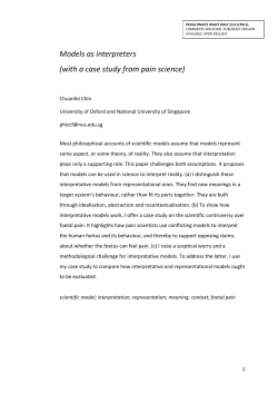 Models as interpreters