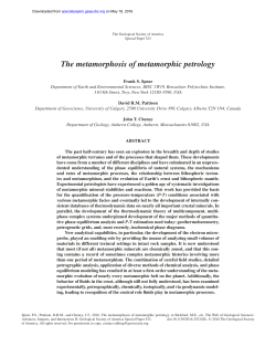 The metamorphosis of metamorphic petrology