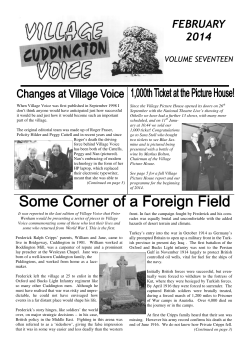 february 2014 - the Cuddington Village website