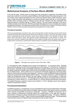 Multichannel Analysis of Surface Waves (MASW)