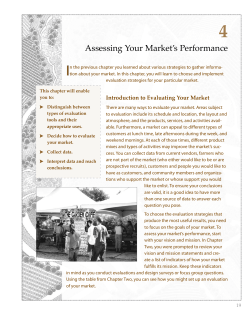 Assessing Your Market`s Performance